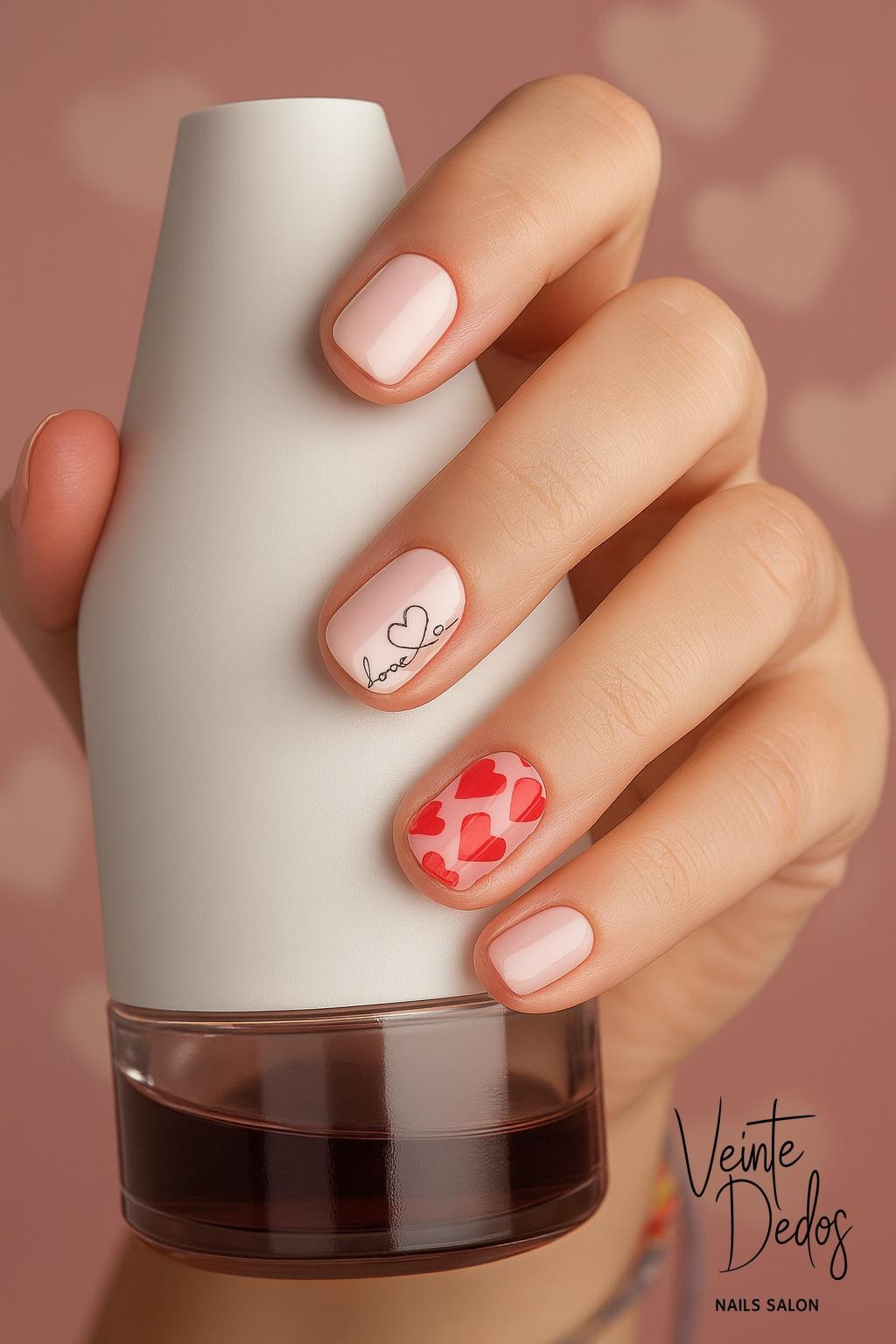 Una colorida exhibición de botellas de esmalte de uñas.